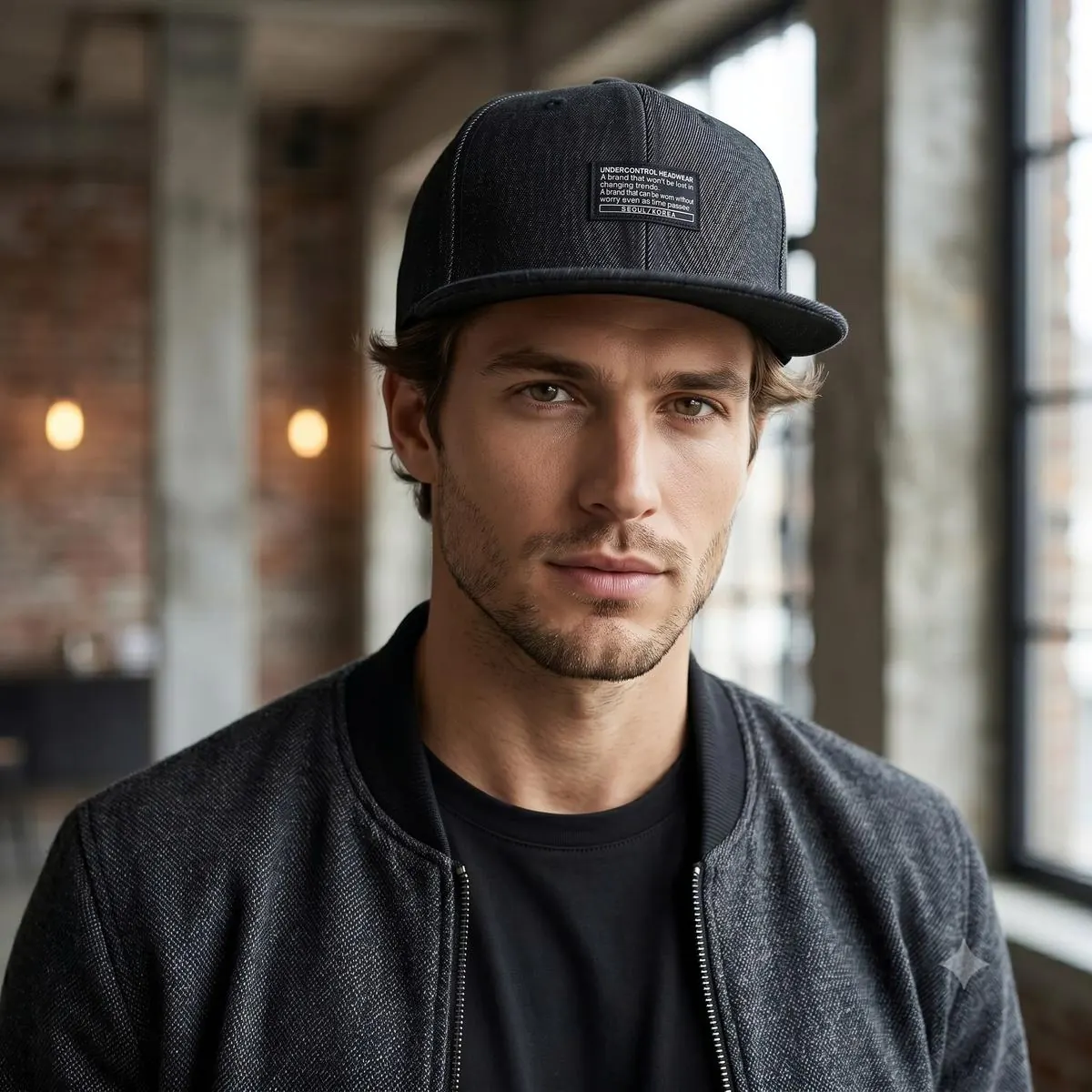 Phối đồ với mũ snapback jean X3 và áo khoác bomber